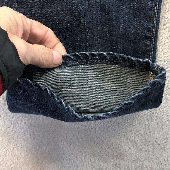 7 For All Mankind Womens Jeans Size 26 Blue Denim Straight Leg Dark Wash Casual - Picture 11 of 16